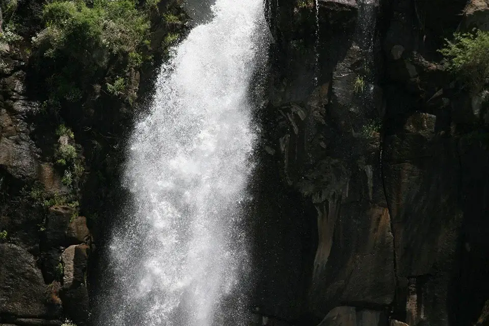 Kasakh Waterfall close-up in the Kasakh River gorge