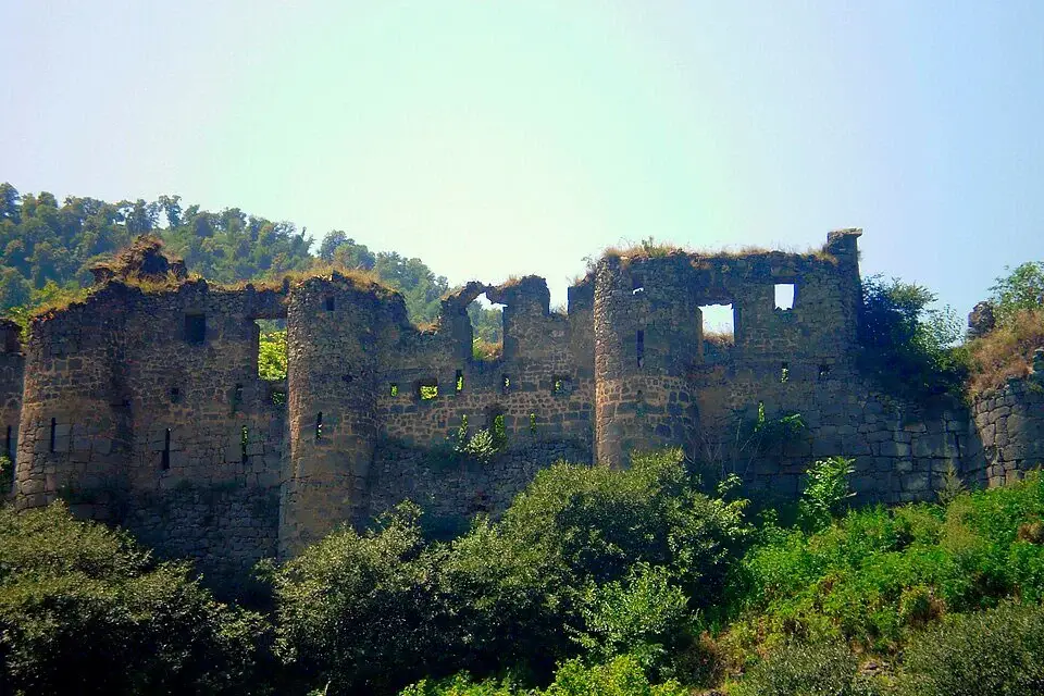 Panoramic view of Akhtala Fortress above the Debed Canyon