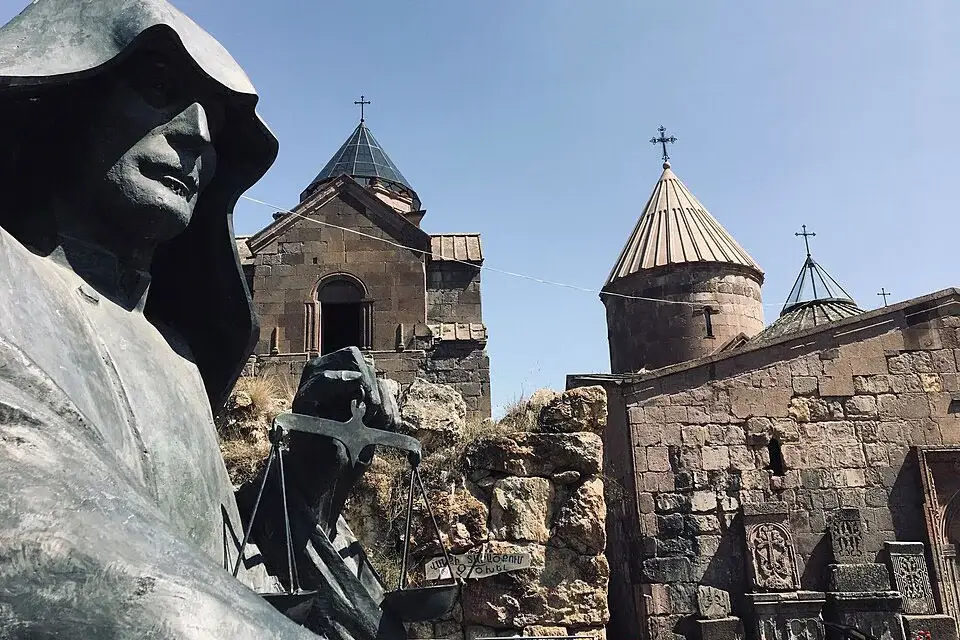 Monument to Mkhitar Gosh near Goshavank Monastery