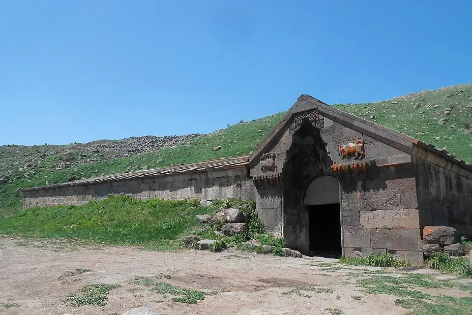 General view of Selim Caravanserai on Vardenyats Pass