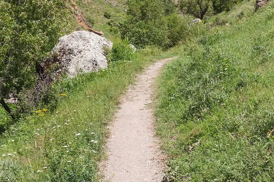 Walking trail to Shaki Waterfall near Sisian