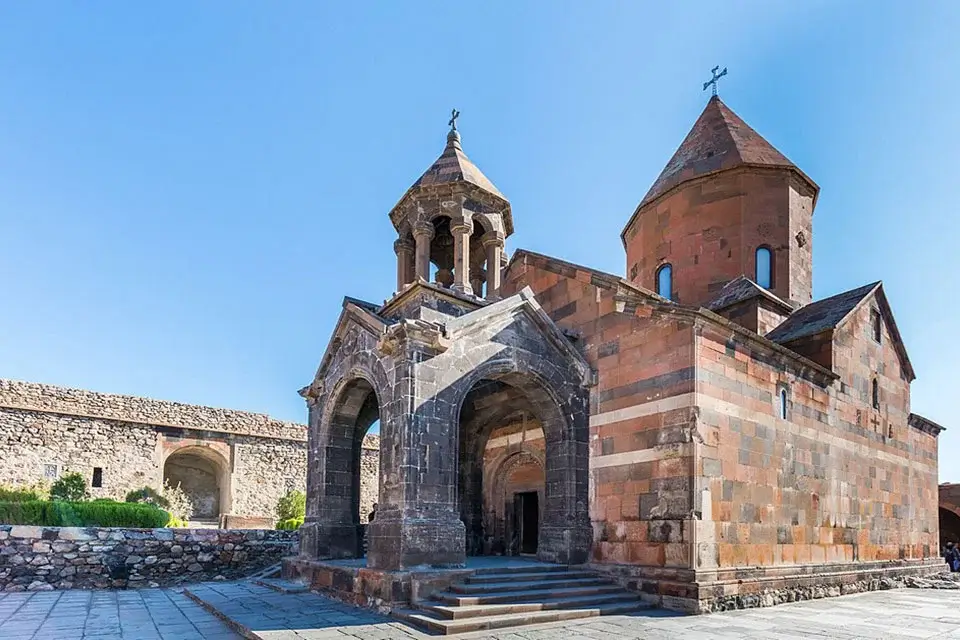 Khor Virap Monastery church courtyard in Armenia