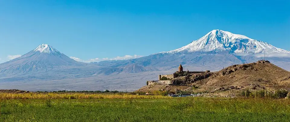 Khor Virap Monastery with Mount Ararat in the background