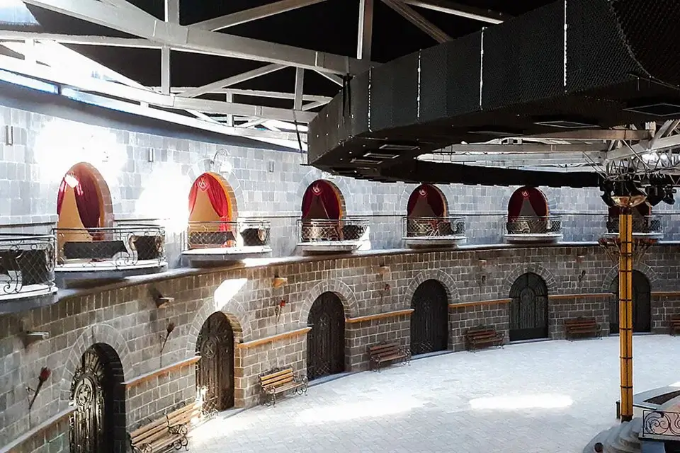 Interior hall of Black Fortress Sev Berd in Gyumri