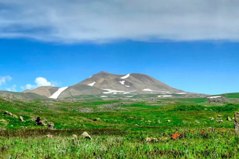 Mount Azhdahak in the Geghama range, Armenia — 3,597-metre extinct volcano