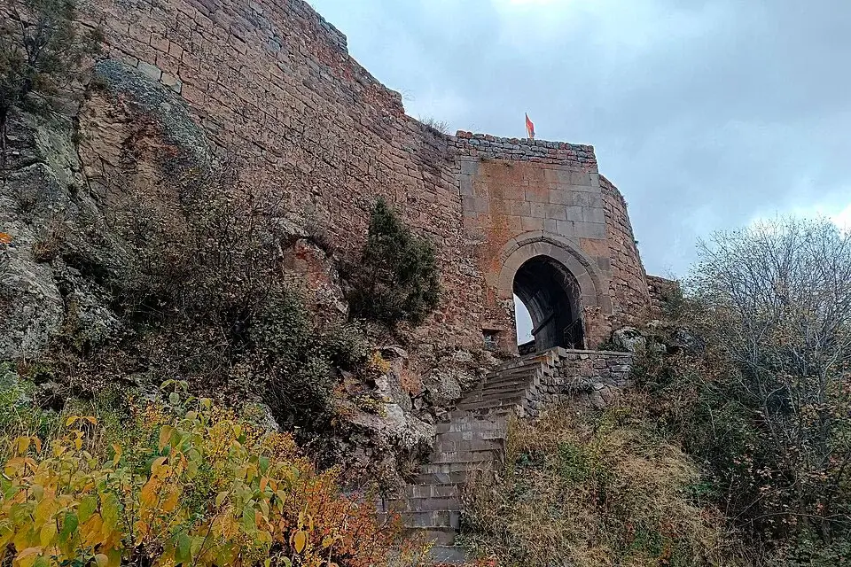 Entrance gate of Smbataberd Fortress above Artabuynk village