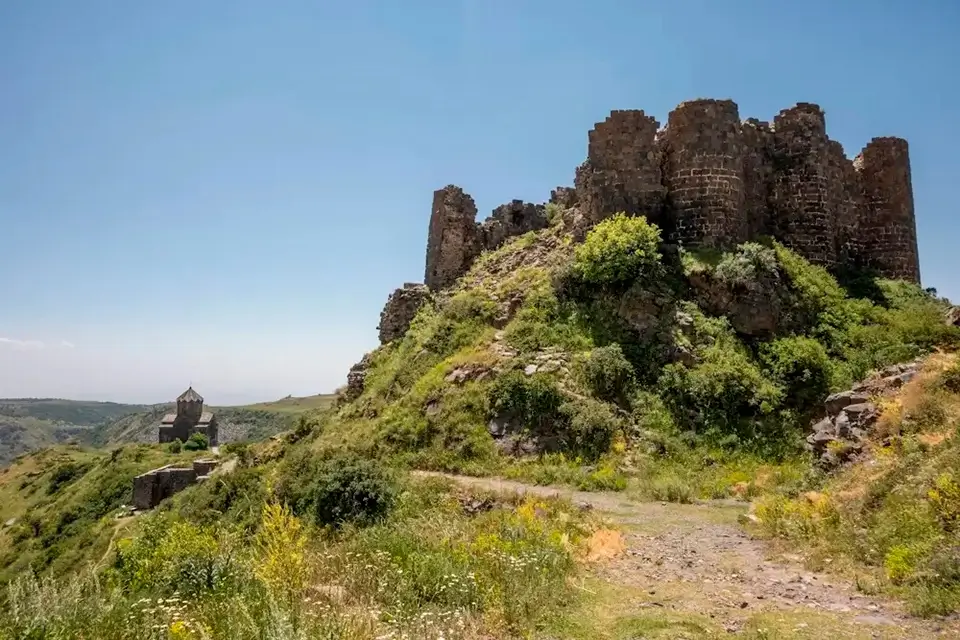 Amberd Fortress and Vahramashen Church on Mount Aragats