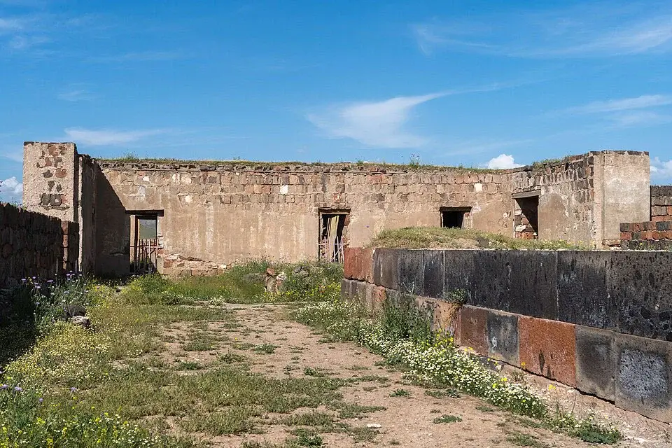 Ruins of palace rooms inside Erebuni Fortress