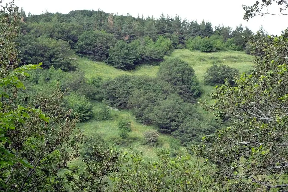 Forested mountain slopes near Aghveran, Armenia