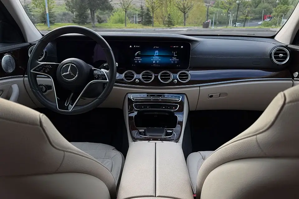 Mercedes-Benz E-Class interior and dashboard