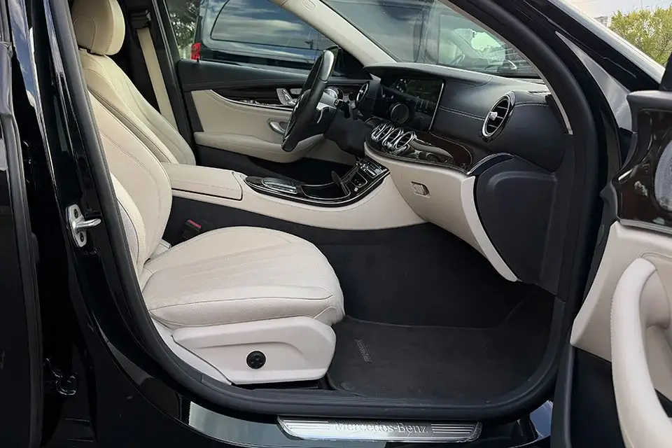 Front cabin of a Mercedes-Benz E-Class in Yerevan