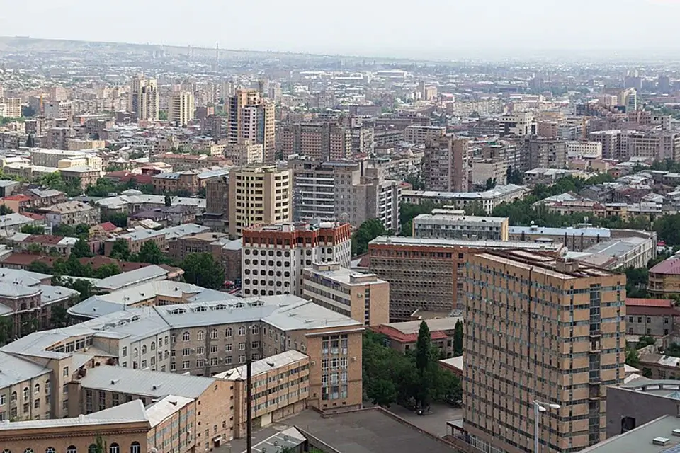 Panoramic view of Yerevan during a private city tour