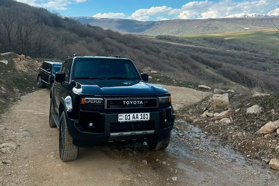 Toyota Land Cruiser with driver for trips across Armenia