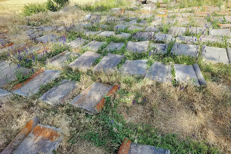 Old tombstones near Zorats Church in Yeghegis