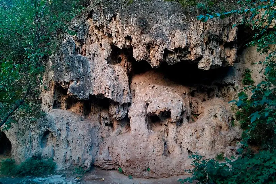 Travertine formations at Devil’s Bridge near Tatev